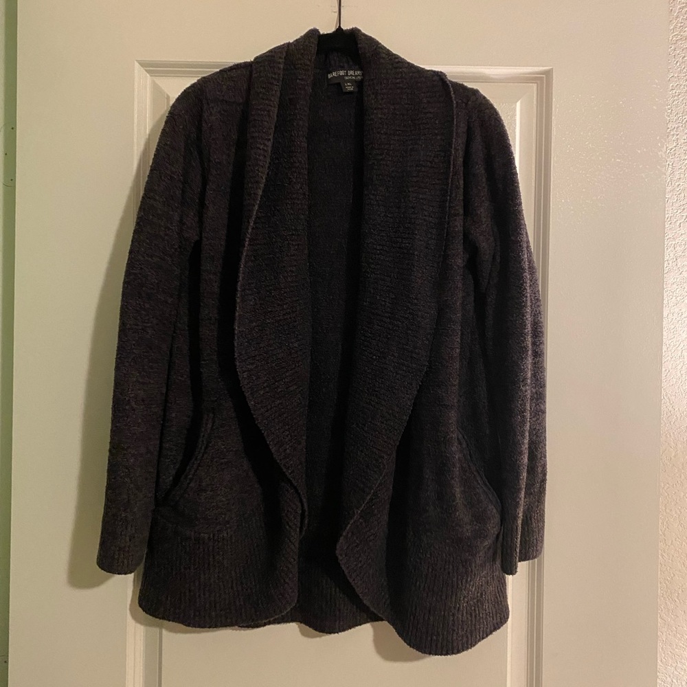 Charcoal Grey Barefoot Dreams Cardigan Sweater